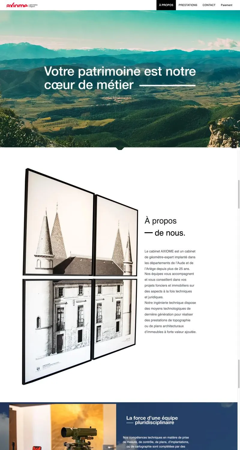 Aperçu du site Axiome