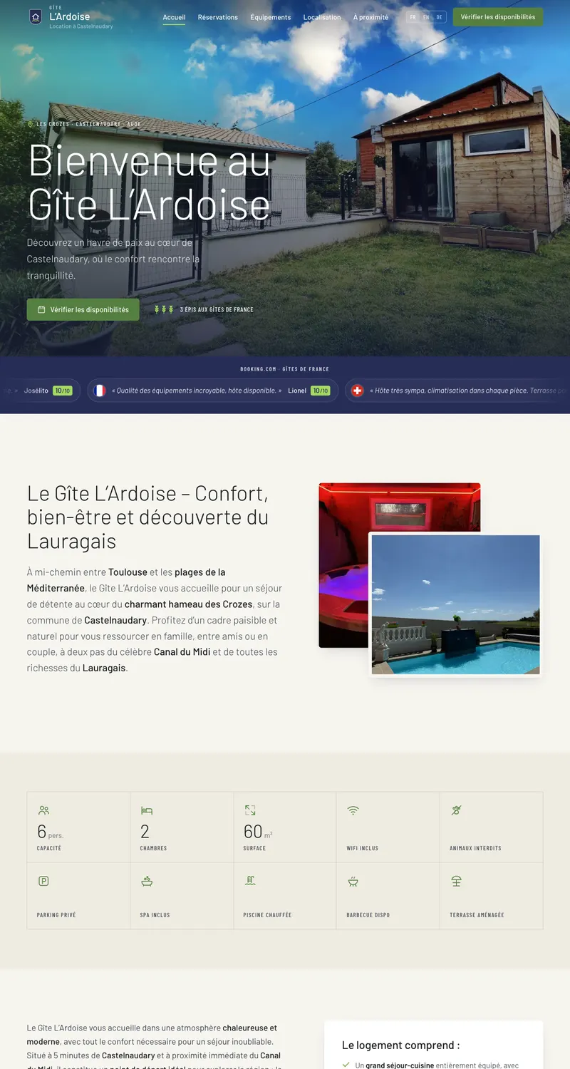 Aperçu du site Gîte l’Ardoise