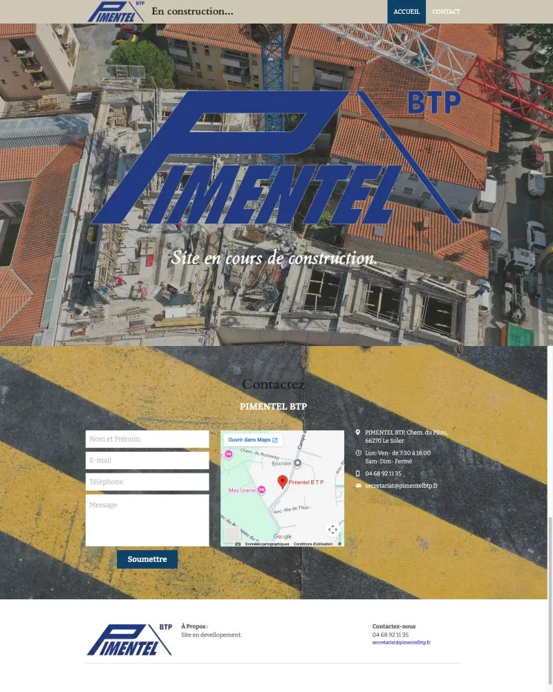 Aperçu du site Pimentel