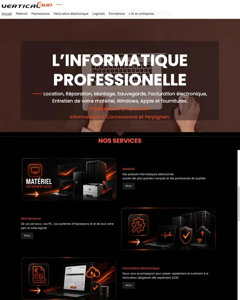 Aperçu du site Vertical Sud